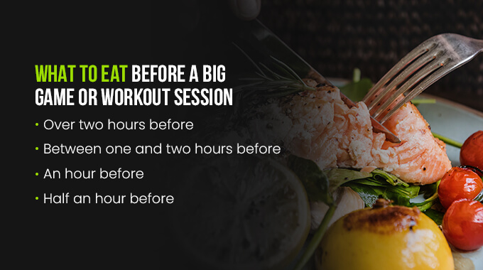 What to eat shop before a big workout