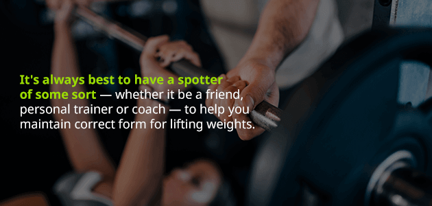 athletes using bench press