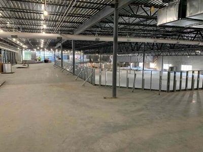 BUILDING 400- LOOKING SOUTHWEST, MEZZANINE PROGRESS