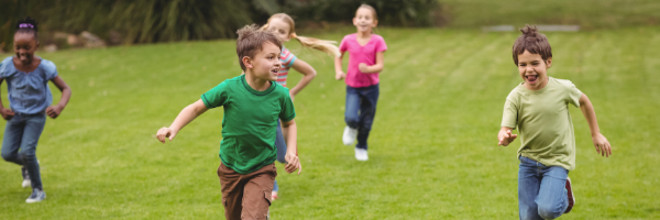 kids running and smiling