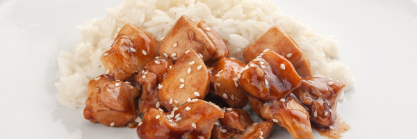 chicken teriyaki with white rice