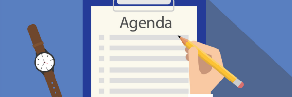 Agenda list with watch