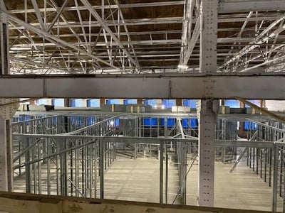INSTALLATION OF METAL STUDS 2ND FLOOR