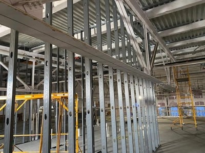 INSTALLATION OF METAL STUDS- 3RD FLOOR