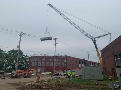 INSTALLATION OF NEW HVAC UNIT ON CRANE POP-UP