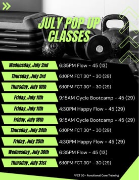 July Pop Ups