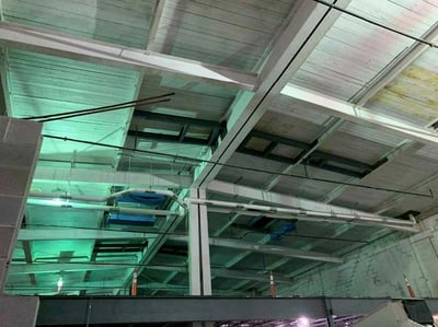 Kitchen roof frames installed