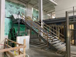 LOOKING EAST – INSTALLATION OF GRAND STAIR – SECTOR #2