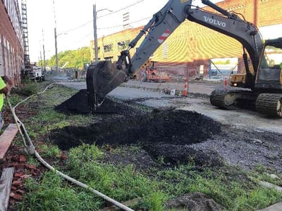 LOOKING SOUTH ON B STREET – BRONCO EXCAVATING