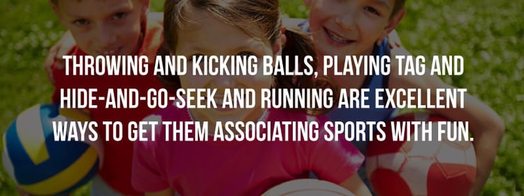 kids holding sports balls