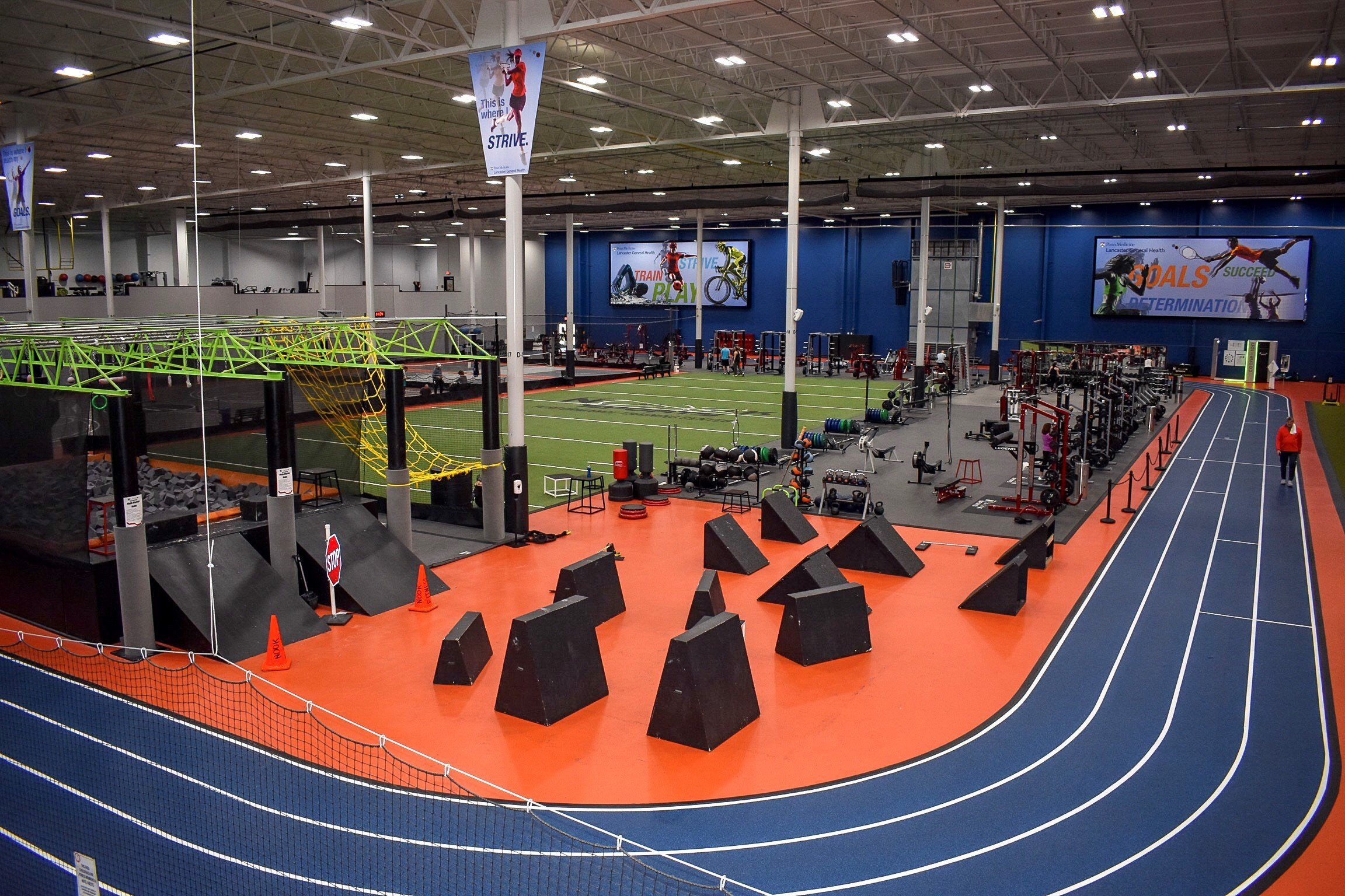 indoor aerial view of Spooky Nook Sports complex in Manheim, PA