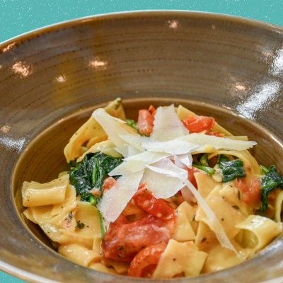 Pasta Florentine at Forklift & Palate