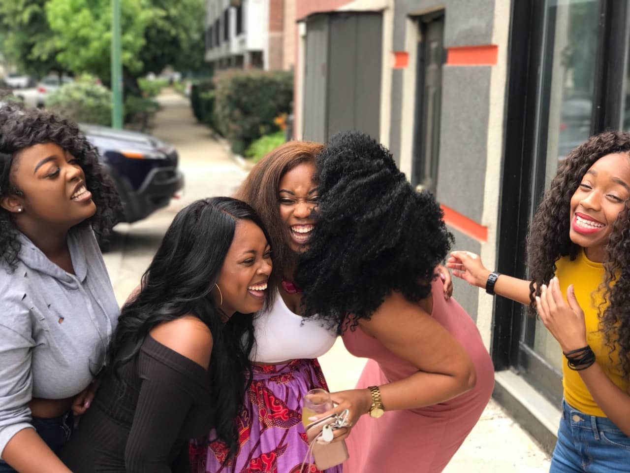 group of women laughing